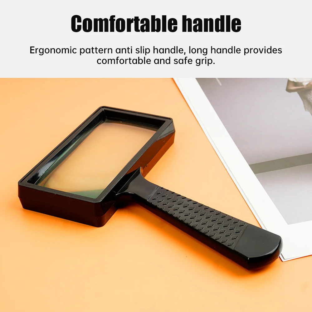 Handheld Magnifying Glass With Light Folding Rectangular Magnifier With LED Light For Reading Map Newspaper