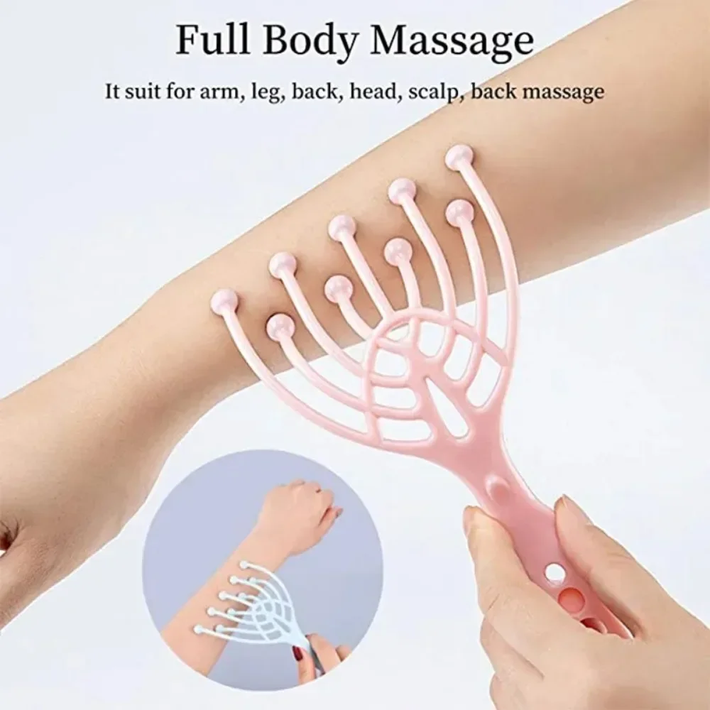 Nine-claw head massager, head massage ball, spirit extractor, scalp comb, relaxation and stress relief, head scratching device.