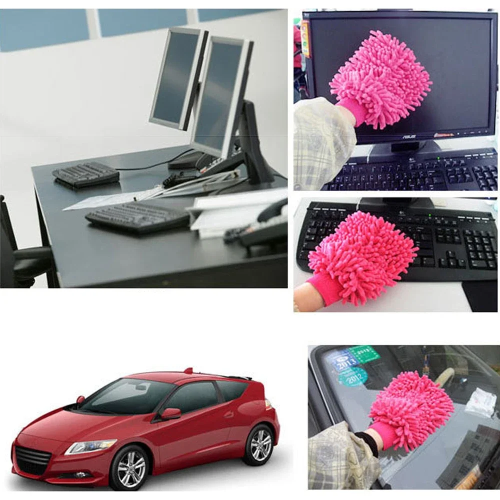 22*15cm Car Washing Glove Microfiber Wool Soft Car Cleaning Glove Motorcycle Washer Care Tools Wiping Cloth Auto Accessoires