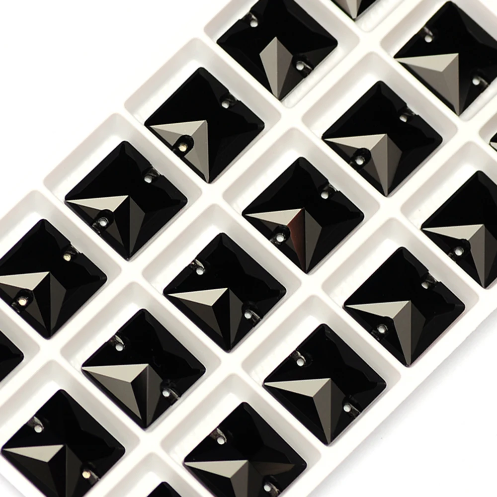 YANRUO 3240 Quadratische aufnähbare Strasssteine, Glassteine mit flacher Rückseite zum Aufnähen, Glassteine für DIY-Näharbeiten – Detail 10