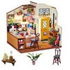 Robotime Rolife Cozy Kitchen 3D Wooden Puzzle DIY Miniature House Kit Gift For Kids DG159 1