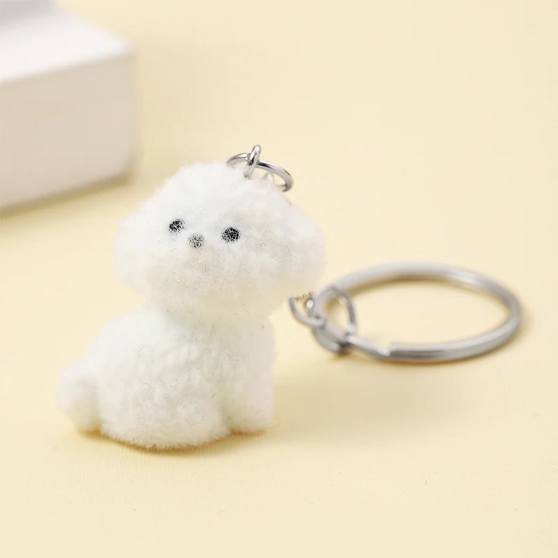 白い犬のキャラクターキーホルダー Mother garden しろたん 氷の国の動物キーホルダー 単品