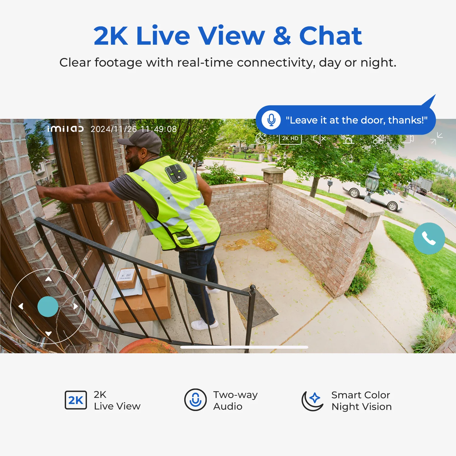 IMILAB EC5 -Smart Security System Kit, Outdoor Video Surveillance, Wireless App Control, Floodlight Camera, Wi-Fi, 2K 5