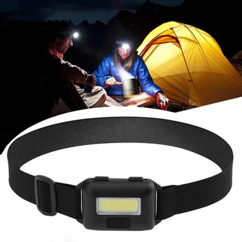 New Mini COB LED Headlamp Sensor Flashlight Torch Work Light Outdoor Camping Night Fishing Headlight Riding Helmet Headband Lamp