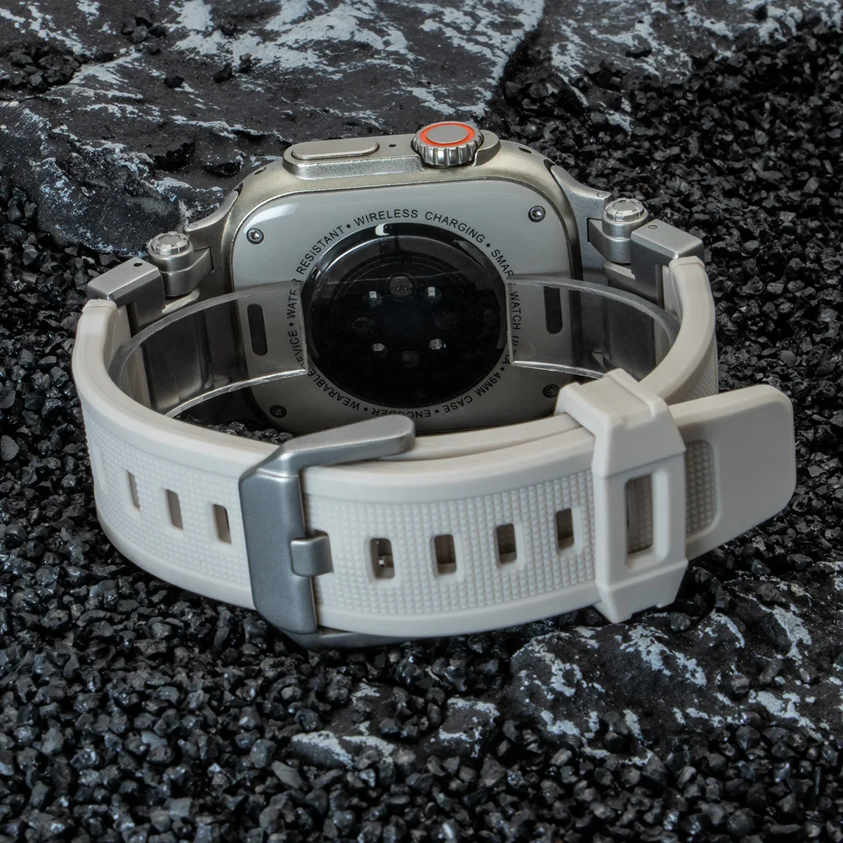Versatile Silicone Loop Bracelet Band with Metal Cover