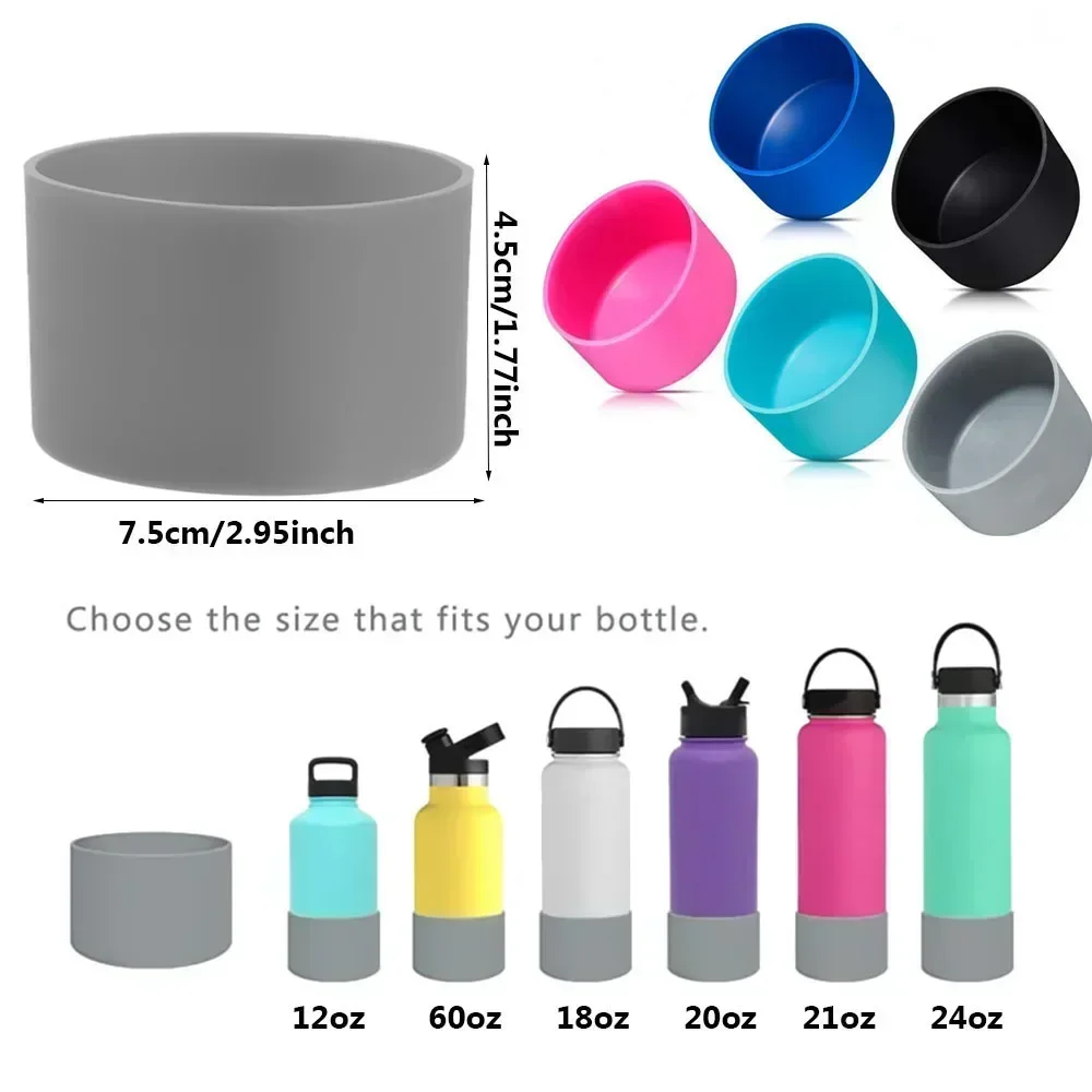 7.5/9cm 컵 커버 스포츠 물병 커버 공간 냄비 실리콘 커버 고무 바닥 패드 32-40oz 하이드로 플라스크 병