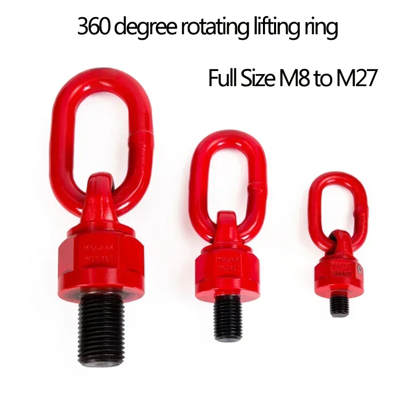 360&deg; Rotating Crane Lifting Ring Hoisting Mould High Strength Screw Universal Eyebolt Size M8 M10 M12 M14 M16 M20 M22 M24 crane lifting ring