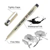 Micro Fineliner Pens, Black Drawing Art Pens, Waterproof Ink Set Artist Sketch Outline Pen, Precision Drawing and Sketching Kit 2