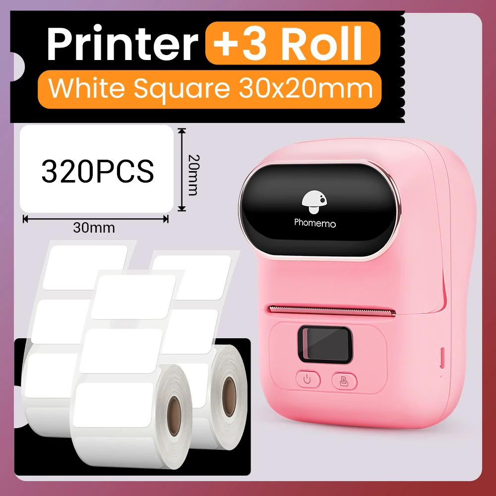 Phomemo M110 Self-Adhesive Label Maker Mini Printer Wireless Portable Phone Sticker Printer Machine for Cloth Jewelry Price Tag printer bluetooth mini Printers