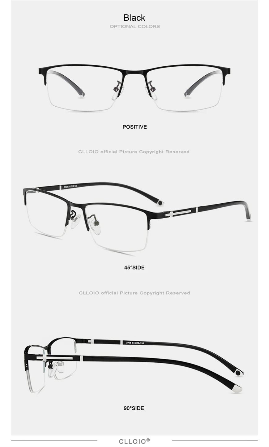 CLLOIO Photochrome Progressive Multifokale Lesebrille Anti Blau Licht Blockieren Männer Frauen Myopie Rezept Brillen Rahmen – Detail 15