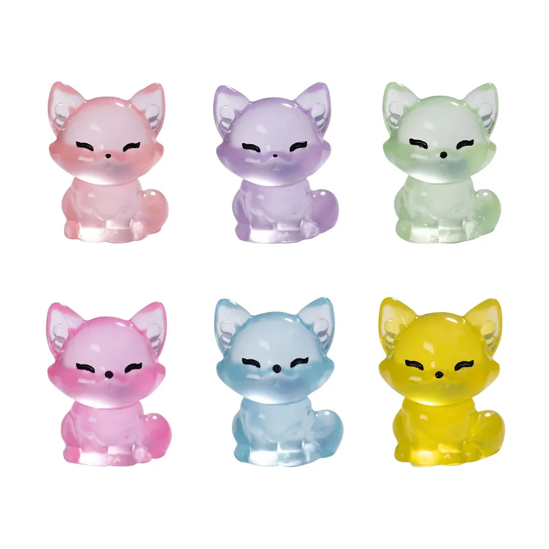 10/20/50PCS Luminous Mini Foxes Fairy Garden Decoration Glow At Night DIY Miniature Figurines Home Decor Desktop Ornament 5