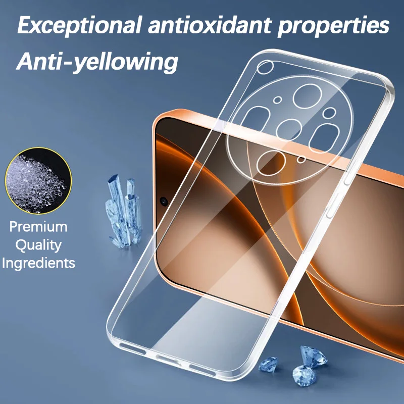 Ultra Thin Transparent Phone Case - Soft Clear TPU Lens Protective Back Cover