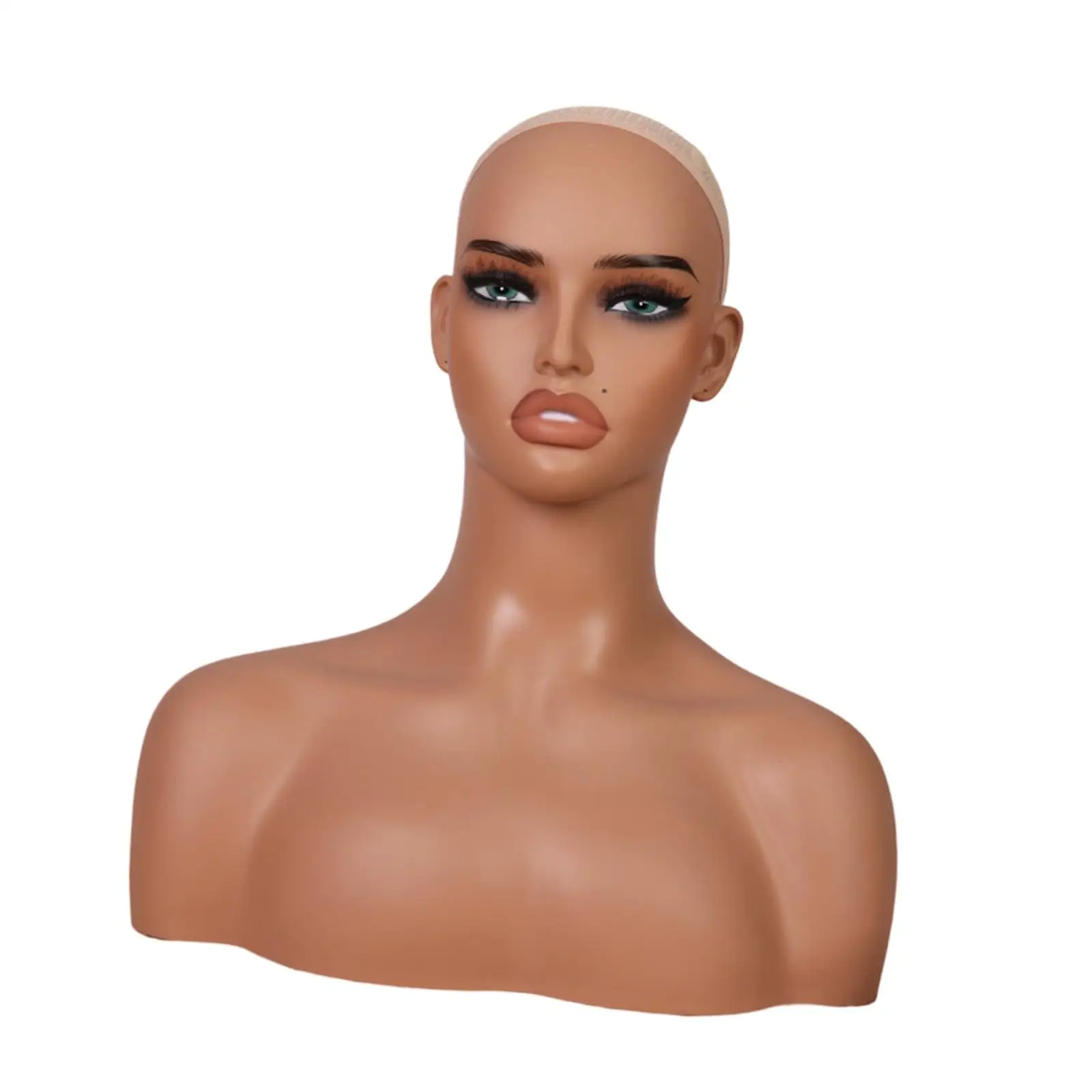 Mannequin Head PVC Wig Display Stand for Wig Necklace Earrings Displayiny