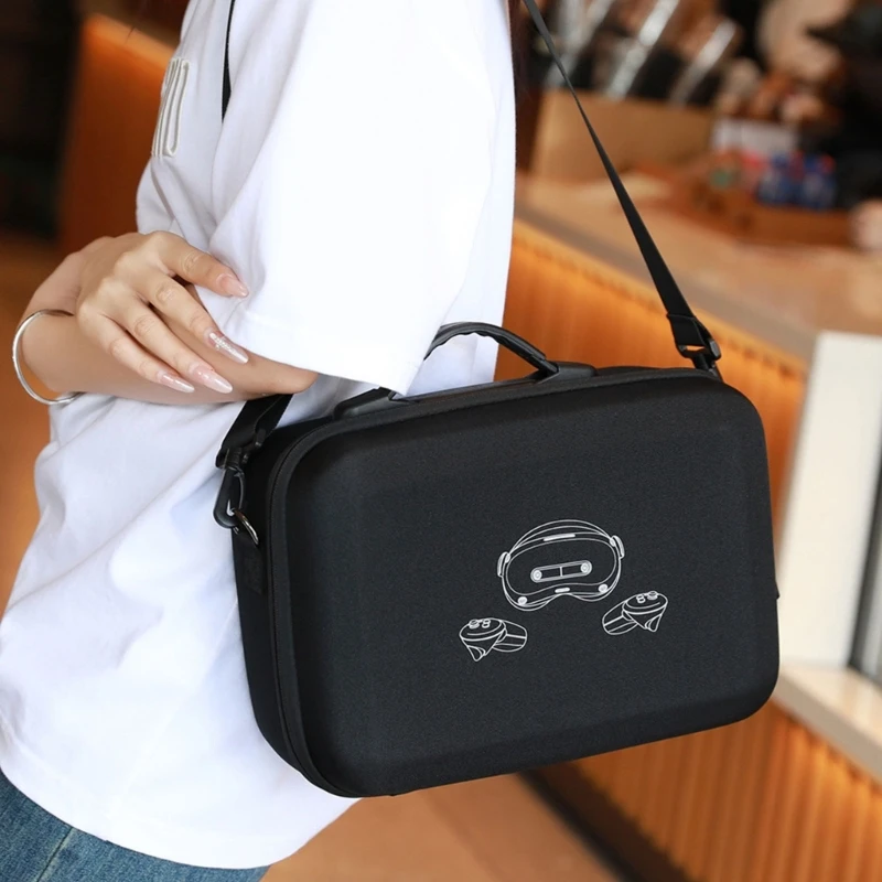 Compact and Durable Travel VR Carrying Case with Shockproof EVA Protection and Convenient Handle