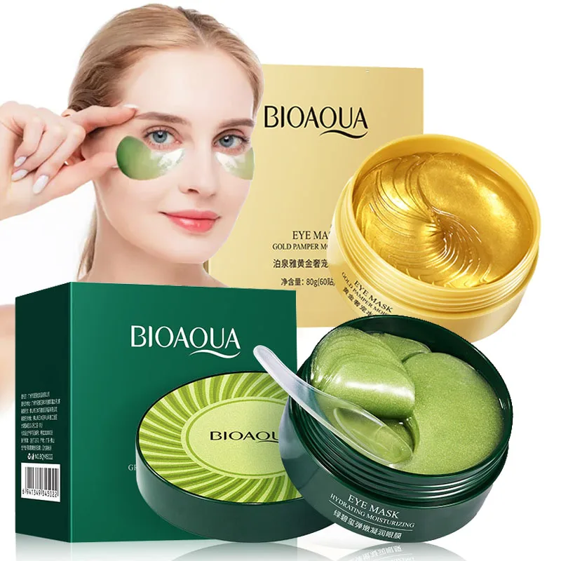Collagen eye mask,eye mask patch 60pcs/box BIOAQUA Collagen Eye Mask Moisturizing Firming Anti Dark Circles Eyes Care Gel Masks Eyepatch Beauty Eye Patches