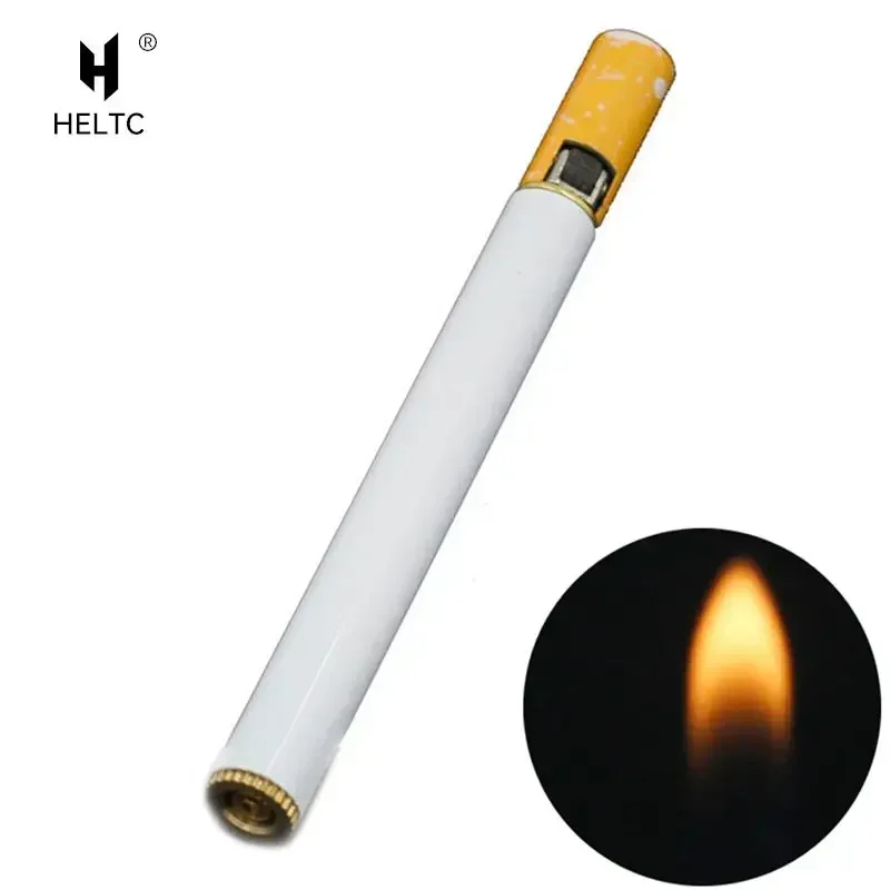 Creative Cigarette Lighter Grinding Wheel Open Flame Portable Mini Lighter Wholesale Smoking Accessories Men's Gift (No Gas)