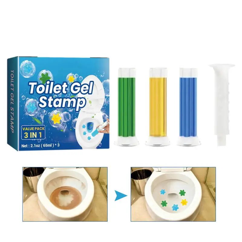 

Toilet Bowl Cleaner Gel Toilet Gel Stamp Bathroom Deodorizer Freshening Scent Odor Removal Air Freshener With 3 Scent For Toilet
