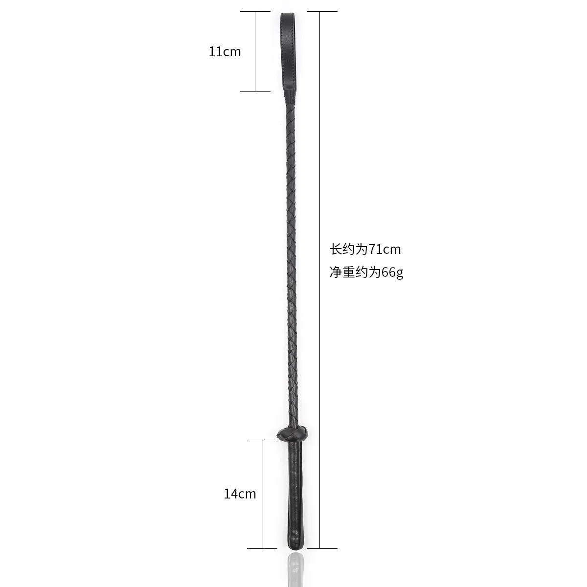 71CM PU Leather Paddle Whip,Riding Crop PU Leather Flogger Horse whip，Handle With Wrist Strap 2