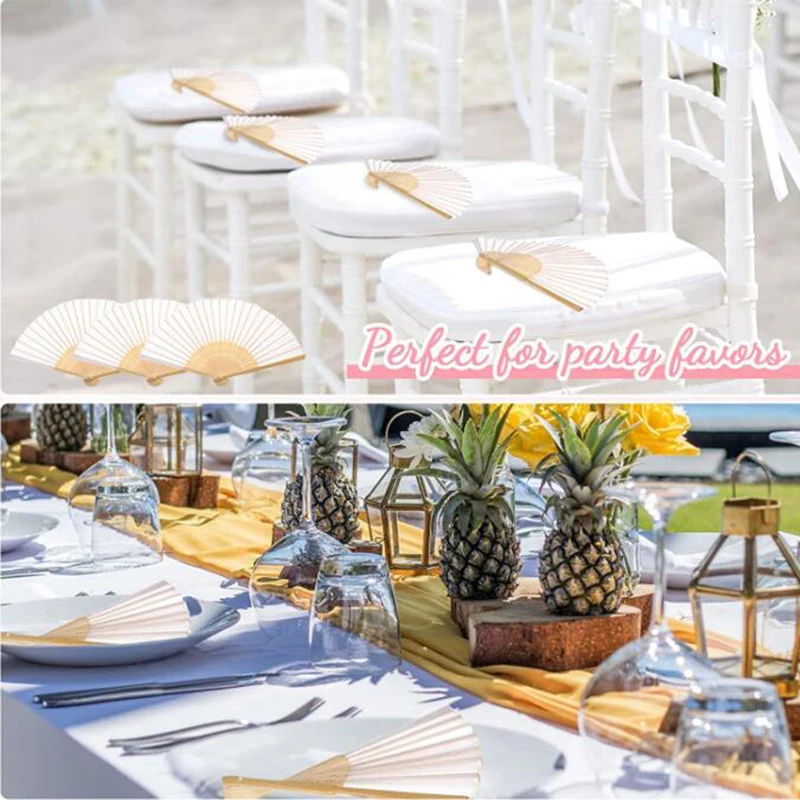 20-100Pcs Personalized Engraved Folding Hand Fan Wedding Personality Fans Birthday Baby Party Decor Gifts For Guest