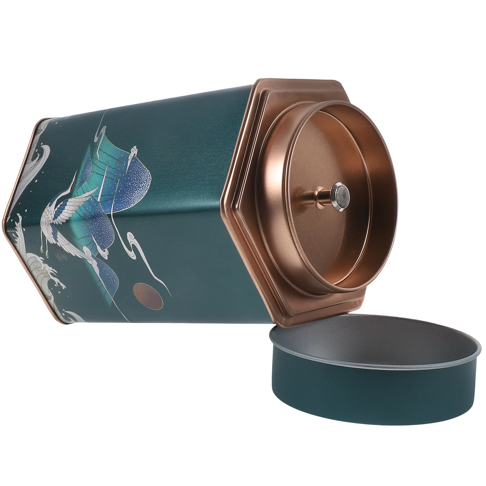 

1Pc Tinplate Tea Can Household Tea Canister Decorative Storage Container