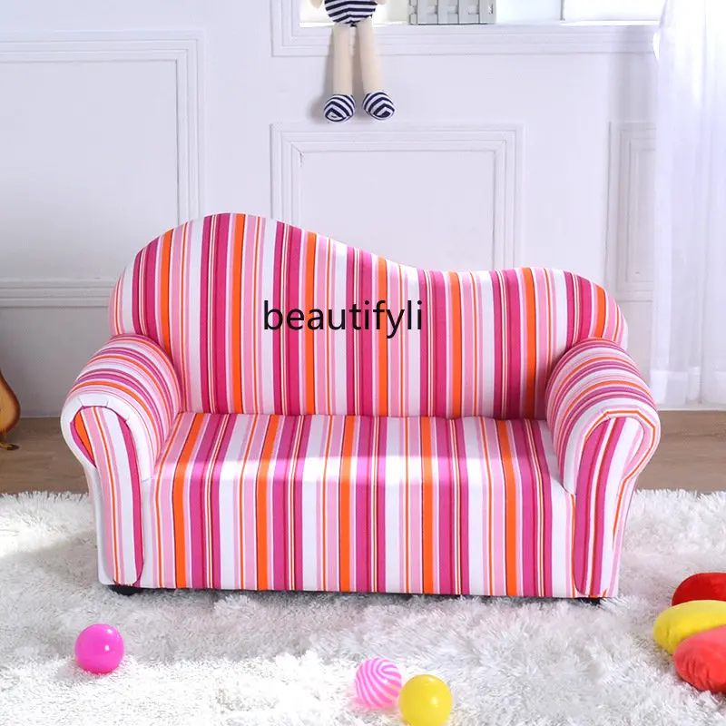

yj Pastoral Style Furniture Double Sofa Chair Cartoon Small Sofa