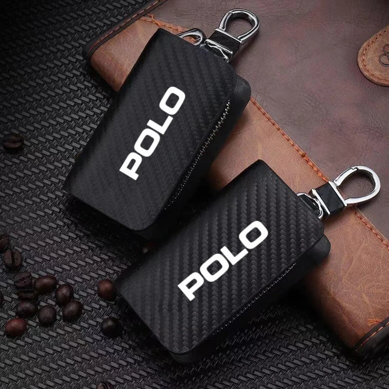 Leather Car Key Protection Shell Bag Carbon Filber Car Key Case Car