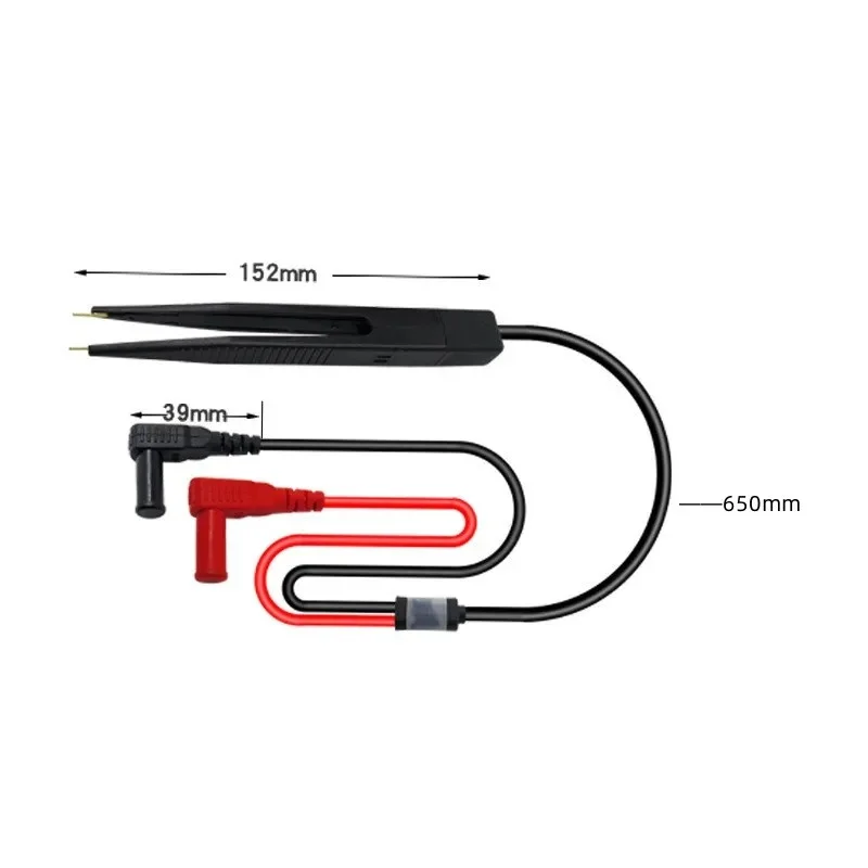 Cleqee P1510 SMD 칩 부품 멀티미터 테스트 후크 클립 핀셋 리드 LCR 테스트 도구 테스터 미터 펜 프로브 4mm 바나나 플러그