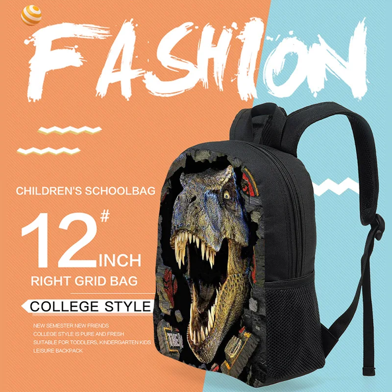 Pre school dinosaur backpack, school classic children's backpack 4