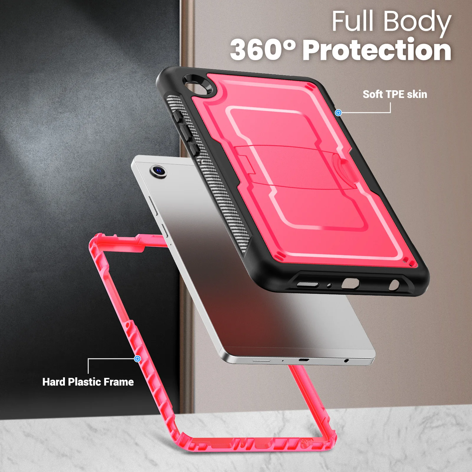 Rugged Tablet Cover with Built-in Kickstand