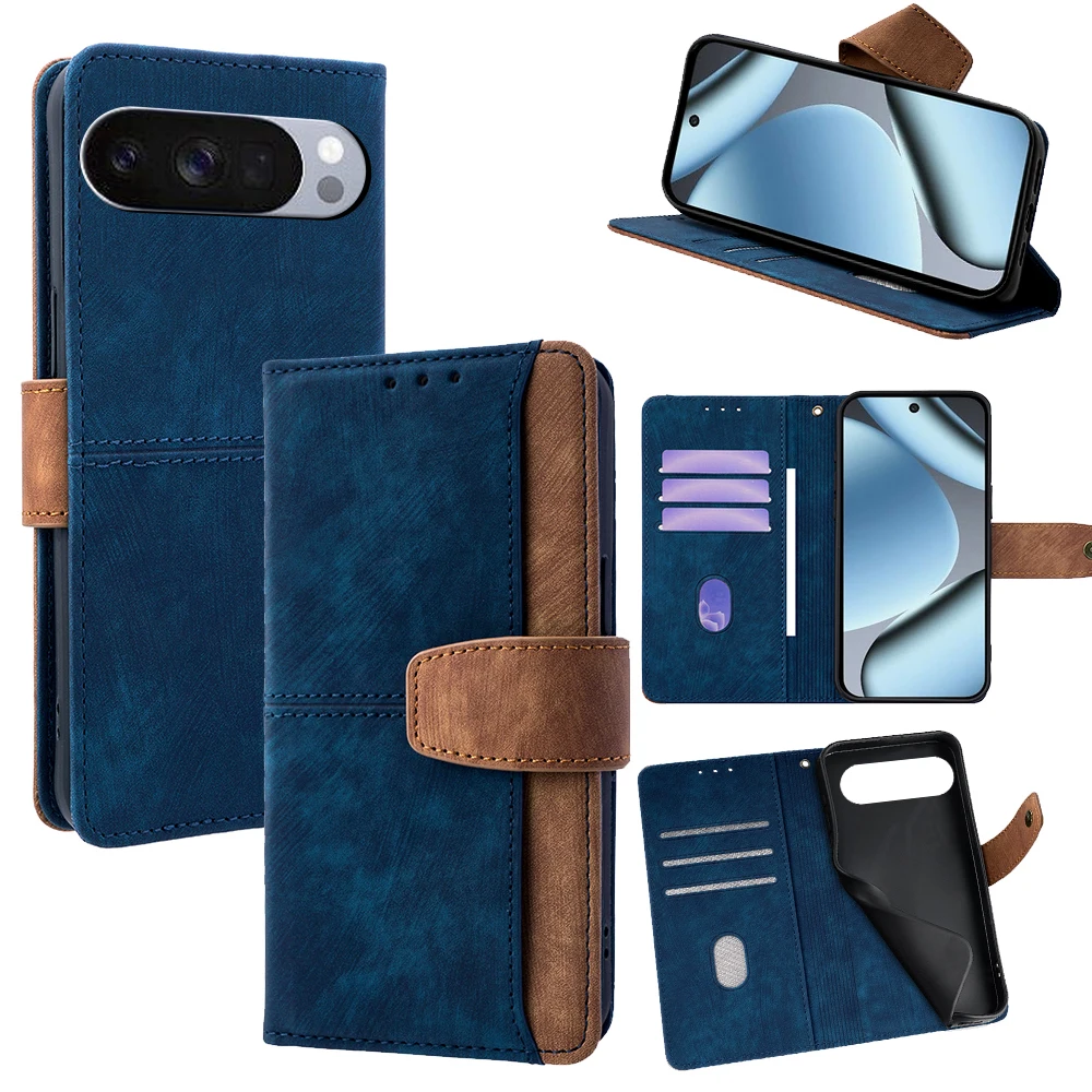 Luxury Shockproof Leather Flip Case with Metal Buckle