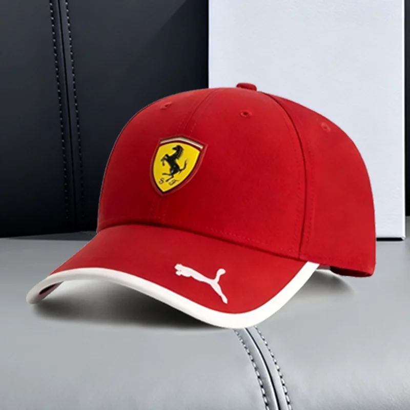 The Most Popular Baseball Hat For Ferrari Horse F1 Team High-end Fashion Men's and Women's Printed Embroidery Casual Sports Cap