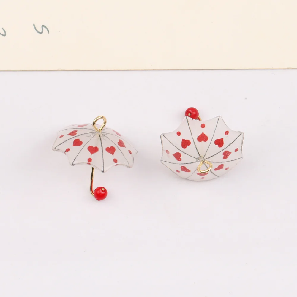 Cordial Design 100Pcs 19*21MM Jewelry Findings & Components/Hand Made/Umbrella Shape/DIY Earring Making/Cute Resin Charms #16273 - cordial