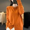 2024 New Autumn Winter Women Cardigans Sweater O-neck Spring Autumn Knitted Cashmere Cardigans Solid Single Breasted 1