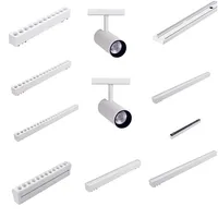 Magnetic Led Track Lights 6mm Ultra Thin 48V Surface Mount Ceiling Light System Black Magnet Rail Lamp Spotlight for Living Room 2