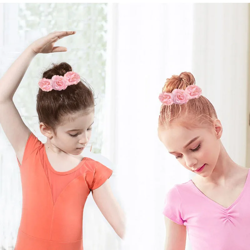 Pfingstrose Rose Blume Gummibänder Haarhalter Krawatte Gummi Stoff Kränze Kronen elastische Kranz Krone Hochzeit Girlande Stirnband – Detail 30