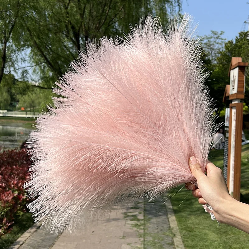 30/15 Faux Pampas Grass 42cm Artificial Pompous Grass Fake Pompass Branch Vase Filler Flower Arrangement for Home/Wedding Decor