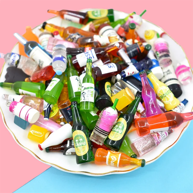 Slime Kit 10Pcs Diy Slime Accessories Beer Bottle Bar Sugar Bead for Slime Toys Food Fruit Lucky Bag for Children Gift slime kit
