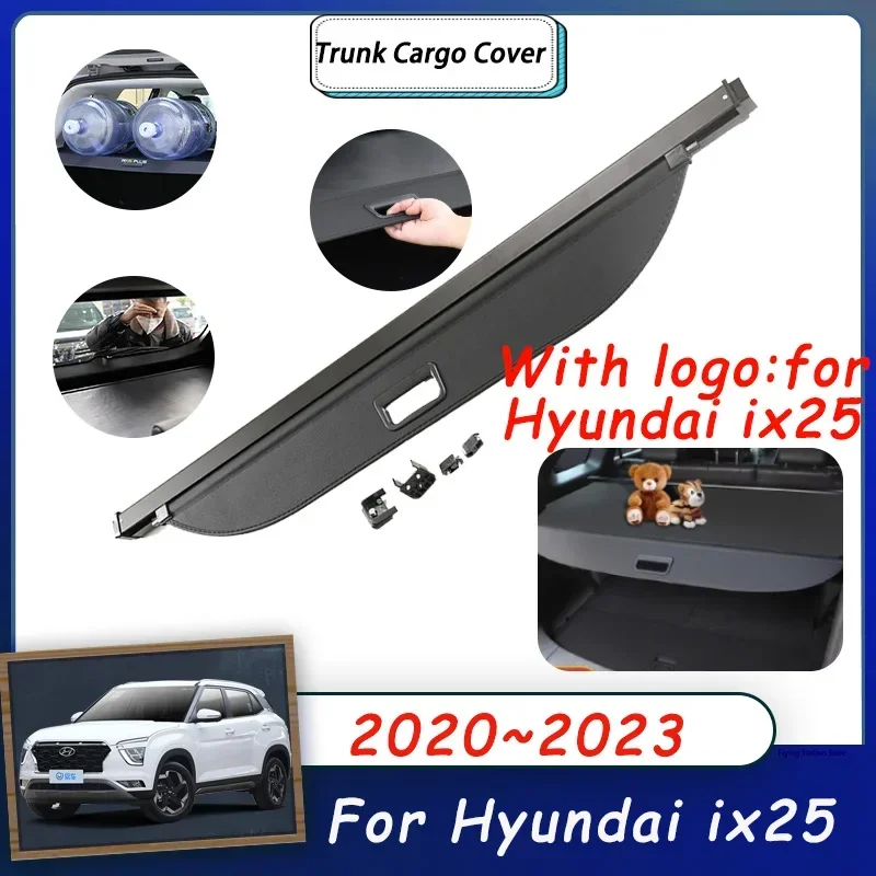

Car Trunk Storage Covers For Hyundai ix25 Creta 2020 2021 2022 2023 Auto Accessories Rear Cargo Boot Organizer Shades Shielding