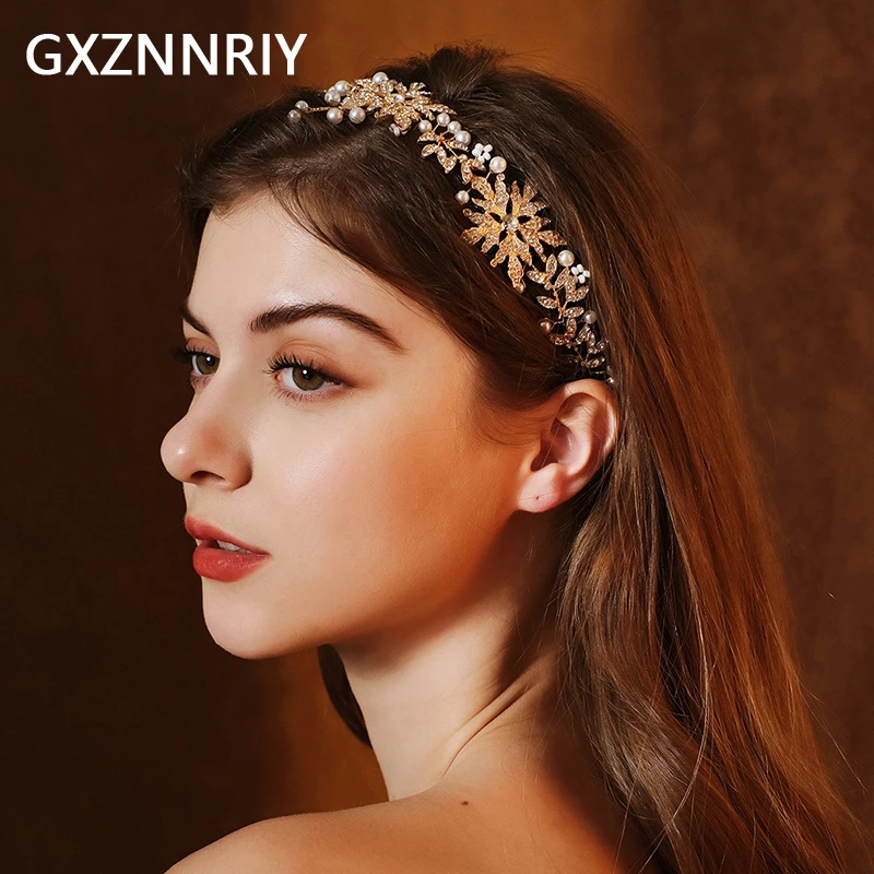 

Handmade Crystal Leaf Hair Vine Bridal Wedding Headbands for Women Accessories Bride Hair Jewelry Rhinestone Hairbands Headpiece