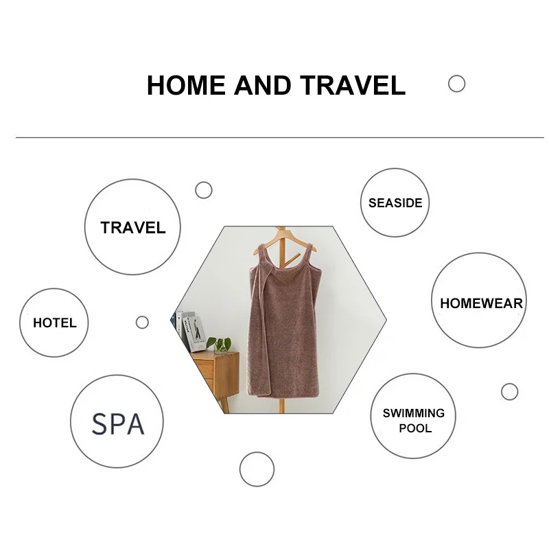 Bamboo Fiber Wearable Bathrobe for women