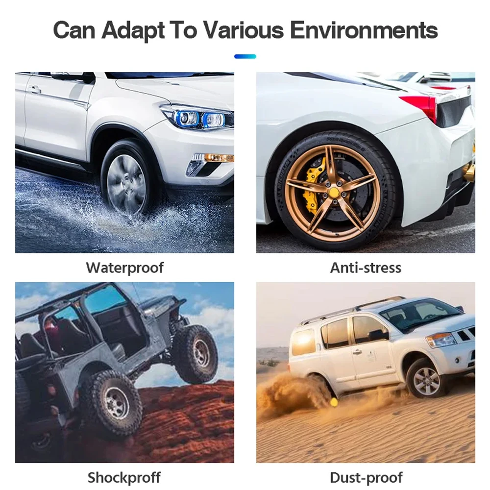 Wireless Solar Power Car Tire Pressure Alarm Monitor System 4 Sensors Decoration Accessories TPMS Automatic Brightness Control car tire pressure monitor car tire pressure sensor