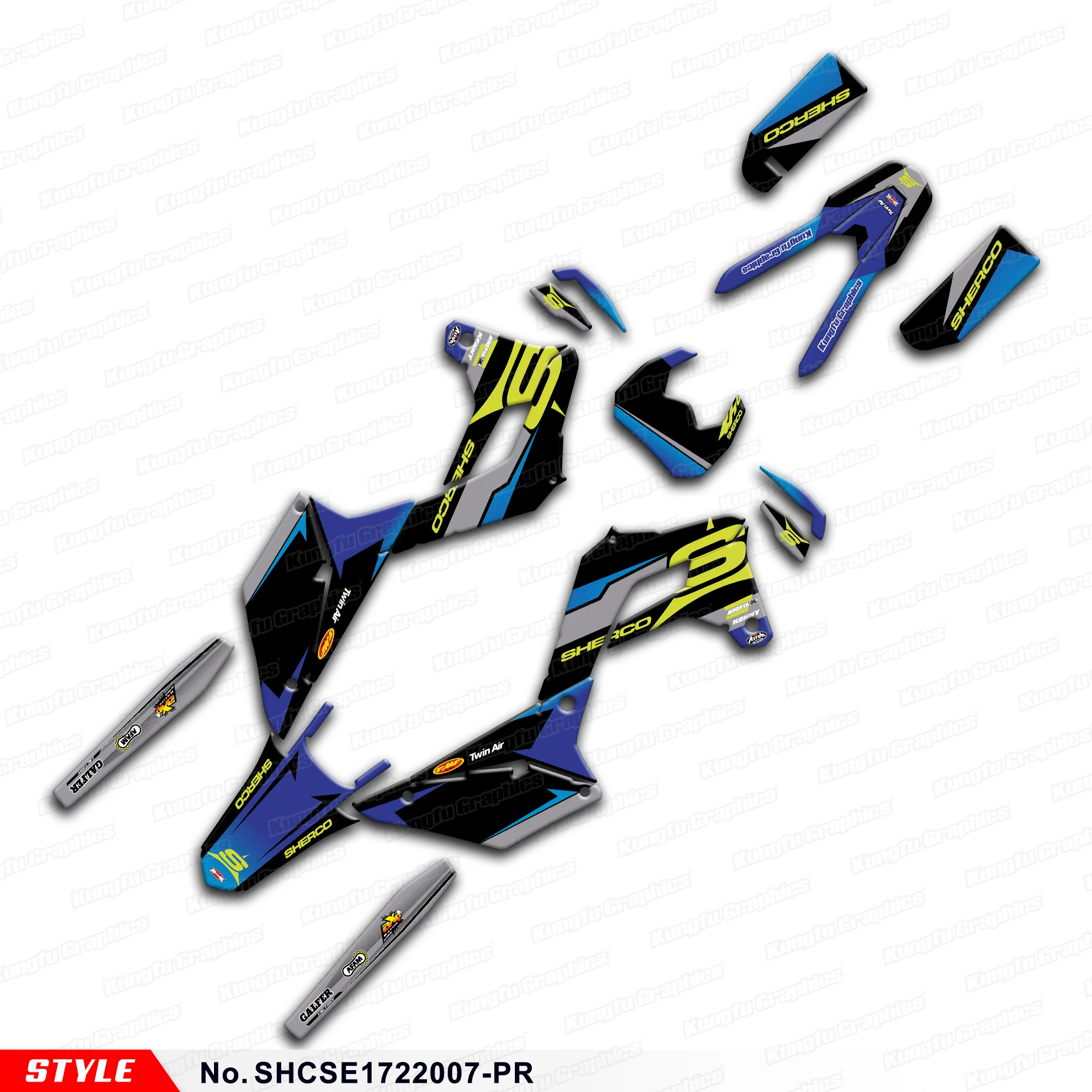 

Графический комплект, мотоциклетные наклейки для Sherco SE-R SC 125-500 2017 2018 2019 2020 2021 2022, FSE-R