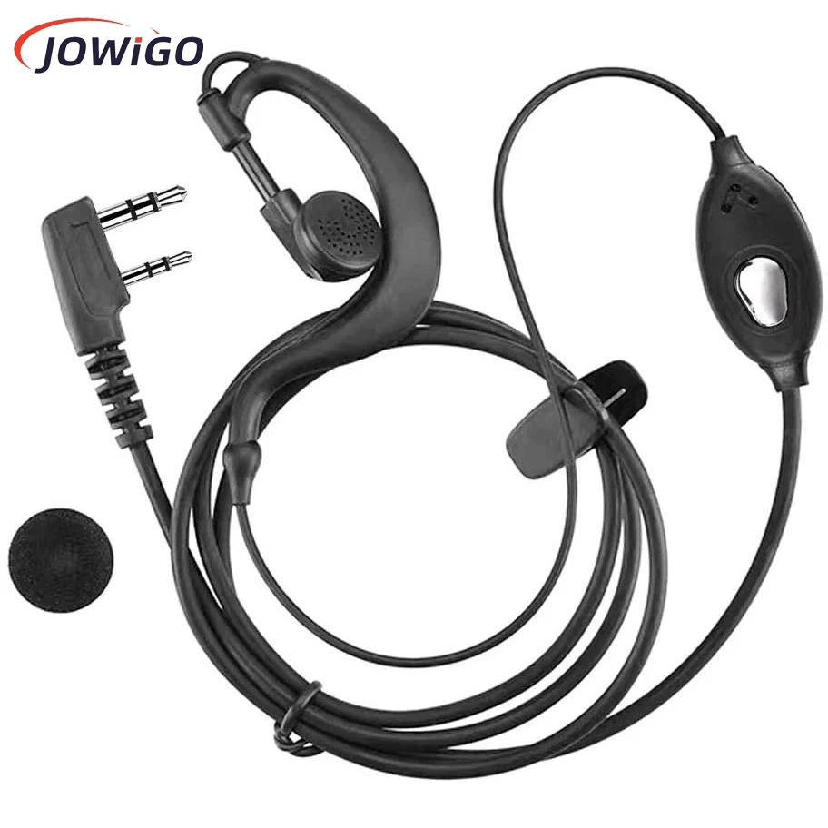 10PCS 2 Pin K Plug Walkie Talkie Earpiece Headphone Earphone For Baofeng UV9R 888S UV5R Kenwood TYT Quansheng