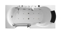 K-656 Walk-in Massage Tub With Glass Door, Freestanding Walk In Bathtub With Door, Whirlpool Bubble Corner Bathtub 2