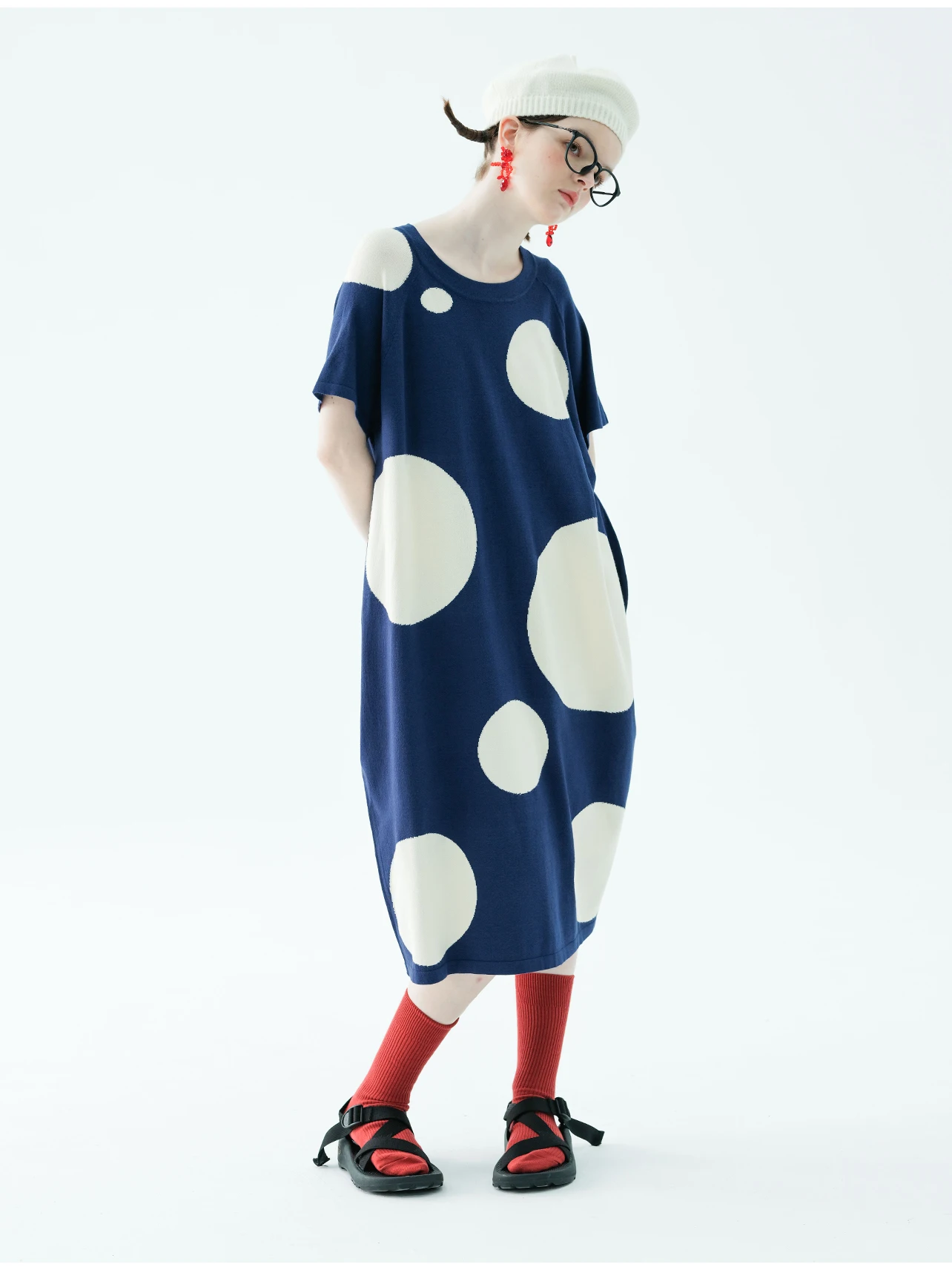 Knitted Polka Dot Dress By Totokaelo