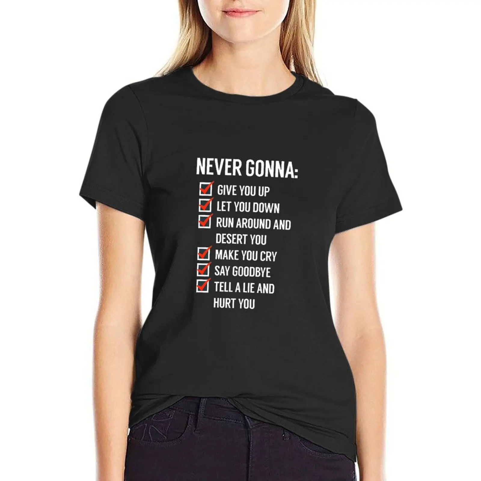 Rick Astley - Never gonna give you Up T-Shirt summer top plus size tops ...