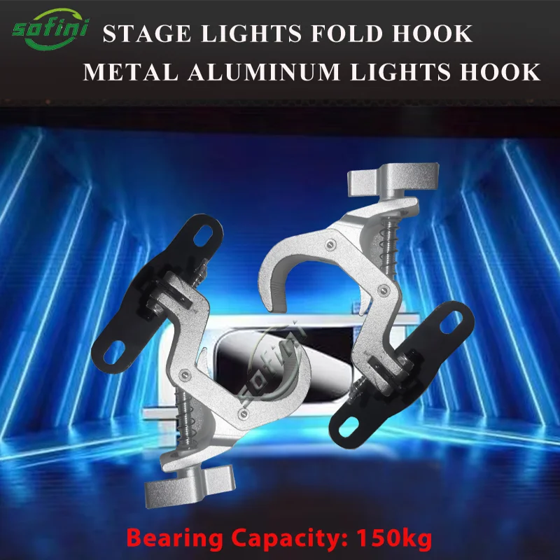 Crochets De Serrage Pliables En Aluminium Stage Light Fold Hanging Hook Loading 150kg 42 61mm Truss Tube 230w 7r200w 5r Beam 88293635