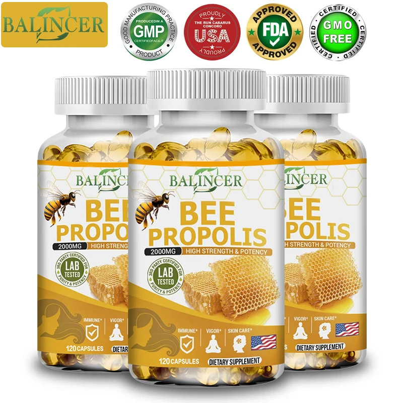 Balincer Propolis Dietary Supplement - Healthy Immunity, Digestion, Teeth and Gums, Sore Throat, Skin Care Health