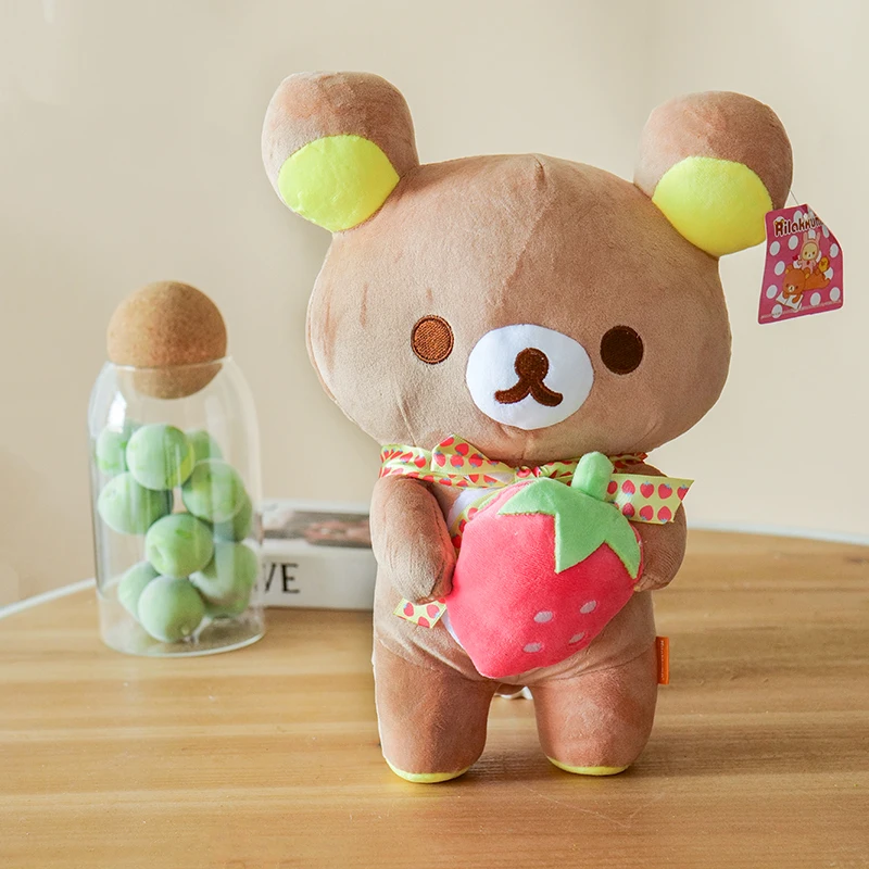 thumbnail image 1 of Kawaii Strawberry Rilakkuma Plush Kuma Rilakkuma Plushies Teddy Bear Rilakkuma Stuffed Doll Rilakkuma Toys Xmas Gift For Kids, 1 of 5