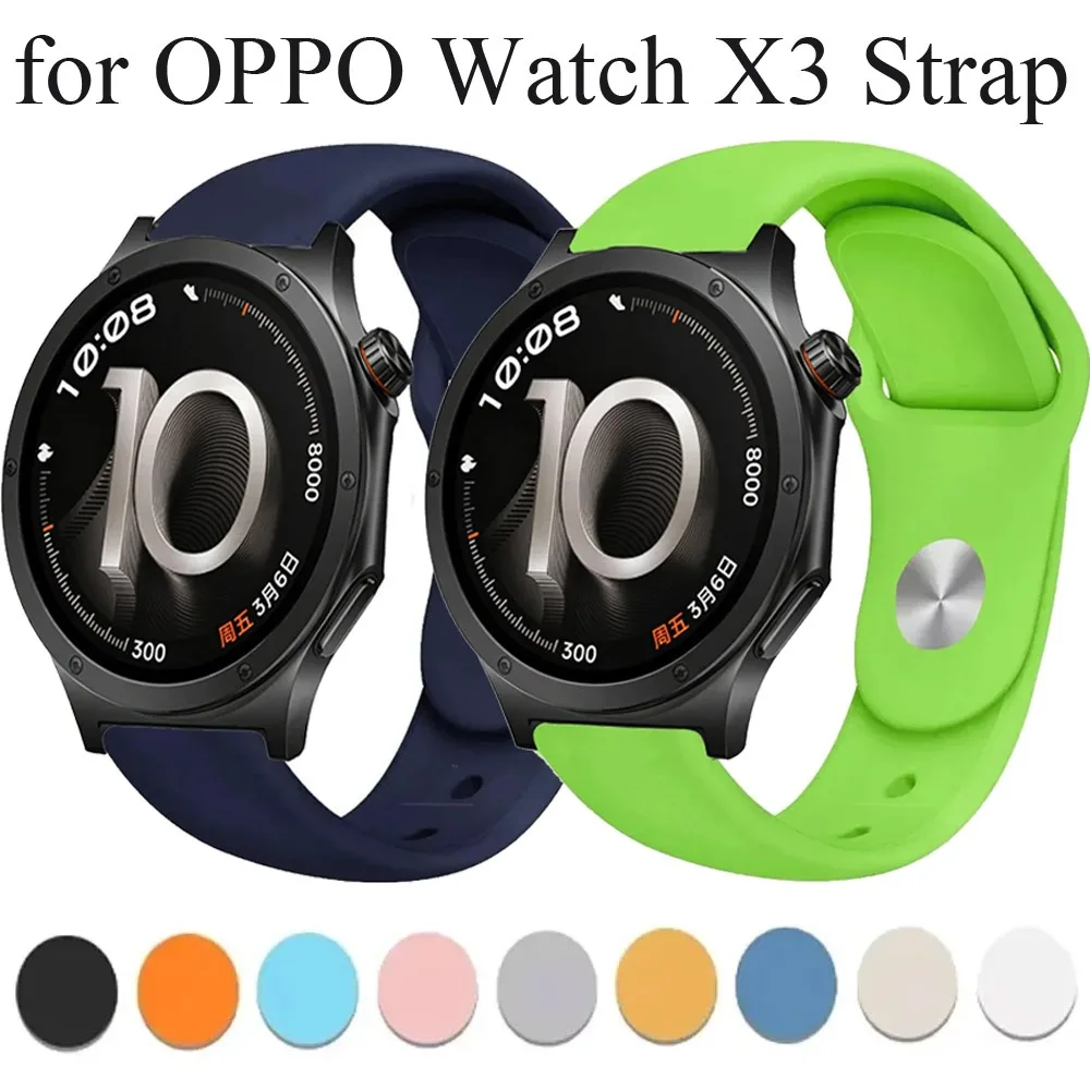 Soft Silicone Sports Strap, Breathable and Comfortable, 18/20/22mm